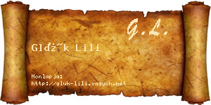 Glük Lili névjegykártya